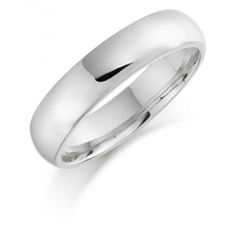 Platinum 5mm Oxford wedding ring