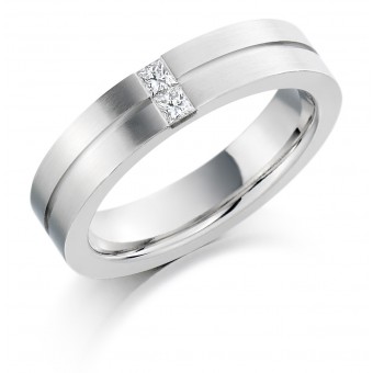 Platinum 4.5mm Serena diamond wedding ring 0.12cts
