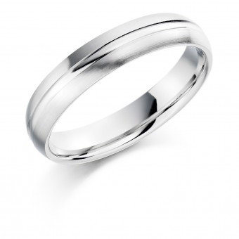 Platinum 4.5mm Terza wedding ring 