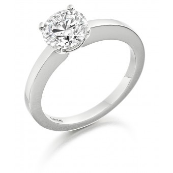 Platinum Geonna round cut diamond solitaire ring 0.70cts