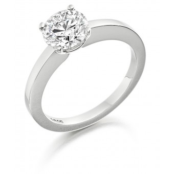 Platinum Geonna round cut diamond solitaire ring 0.51cts