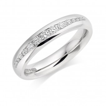 Platinum 4mm Fabiola diamond wedding ring 0.28cts