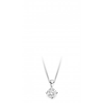 18ct white gold Antonietta round cut diamond pendant 0.32cts