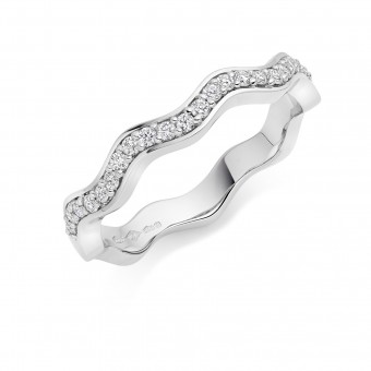 Platinum Speranza diamond wedding ring 0.18cts