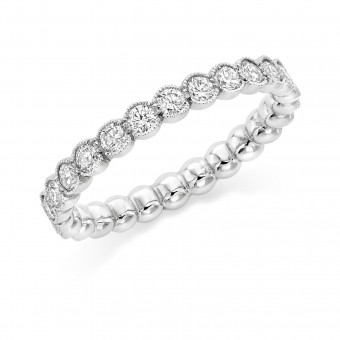 Platinum Cianna round cut diamond full eternity ring 1.03cts