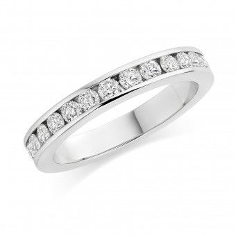 Platinum Alexandra round cut diamond full eternity ring 1.20cts