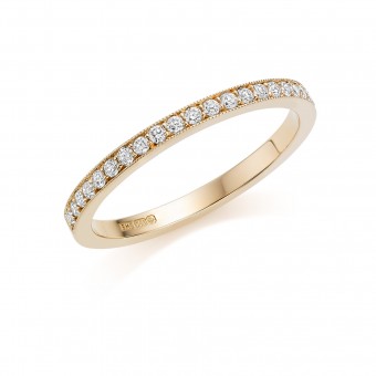 18ct rose gold Amalia diamond half eternity ring 0.18cts