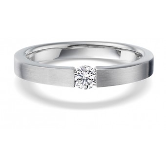 Platinum Fabia round cut diamond solitaire ring 0.17cts