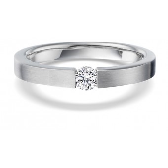 Platinum Fabia round cut diamond solitaire ring 0.17cts