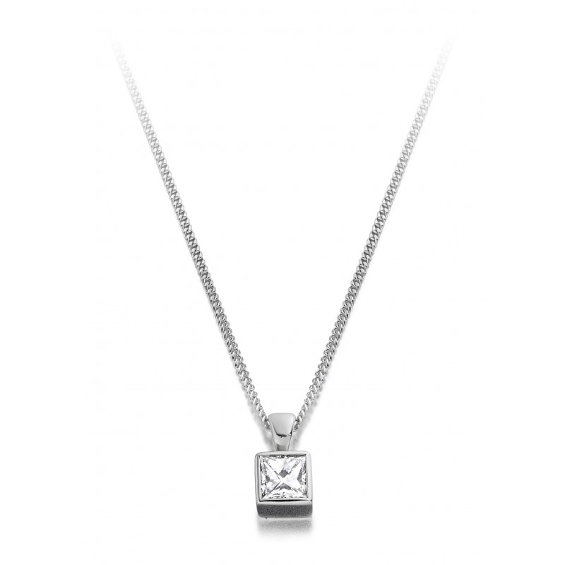 Single diamond pendant shop set