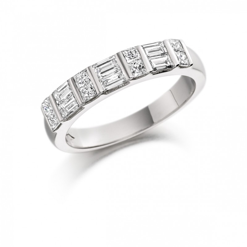 Baguette diamond discount eternity ring platinum