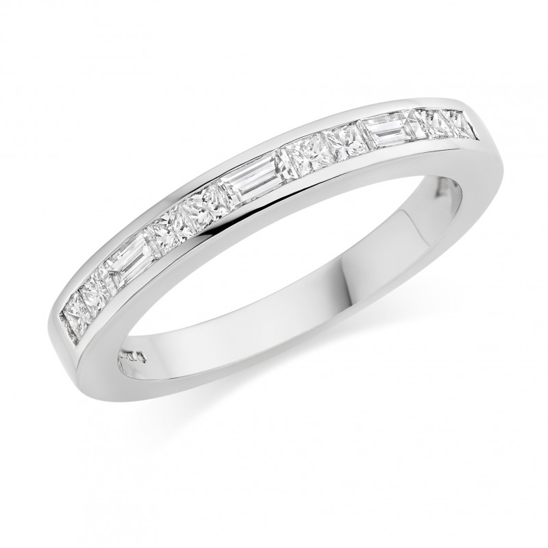 Platinum princess cut deals diamond eternity ring