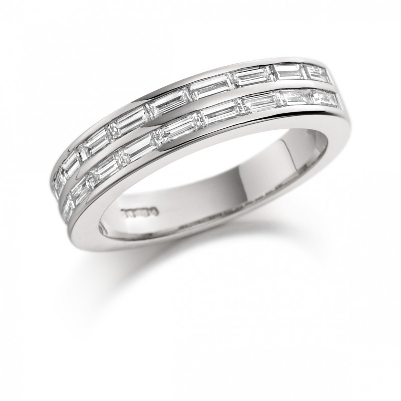 Baguette channel set sale ring