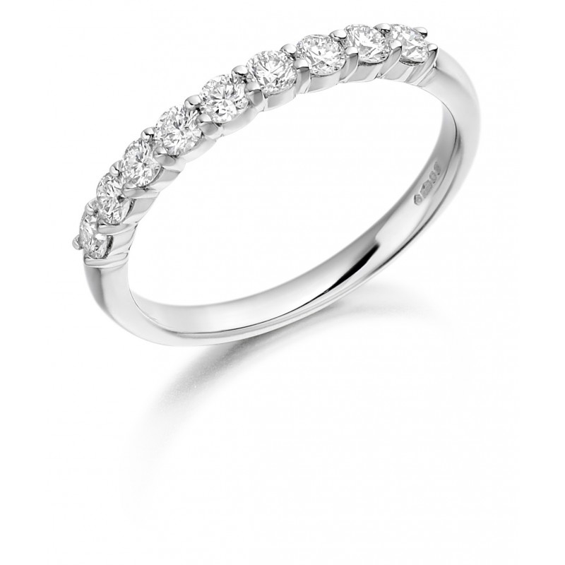 Platinum half eternity ring clearance