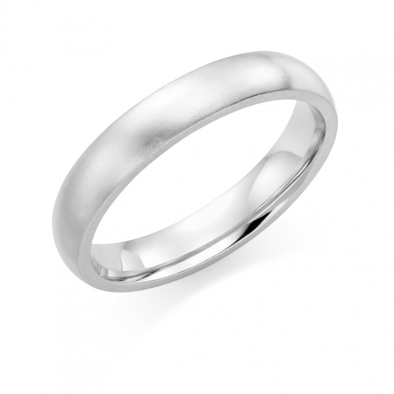 Platinum brushed new arrivals wedding band