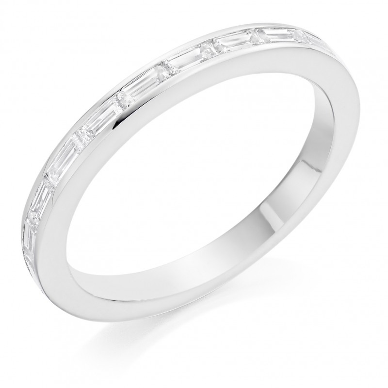 1ct TW Diamond Baguette Ring in 18ct White Gold