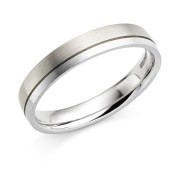 Platinum & 18ct white gold 4mm Zaira wedding ring 