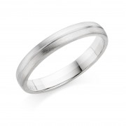 Platinum & 18ct white gold 3.5mm Ysabelle wedding ring 