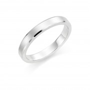 Platinum brushed finish 3mm New Windsor wedding ring 