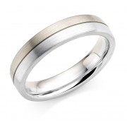Platinum & 18ct white gold 5mm Ysabelle wedding ring 