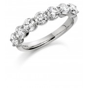 Platinum Claudina round cut diamond eternity ring 1.63cts