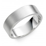 Platinum  brushed finish 7mm Windsor wedding ring.