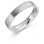 Platinum 4mm Bona wedding ring