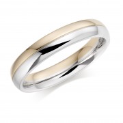 Platinum & 18ct red gold 4.5mm Ysabelle wedding ring 