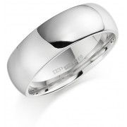 Platinum 7mm Oxford wedding ring