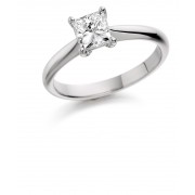 Platinum Elda princess cut diamond solitaire ring 0.30cts