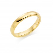 18ct yellow gold 3mm Oxford wedding ring