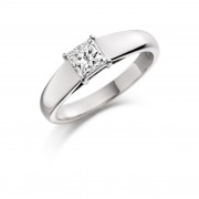 Platinum Calandra princess cut diamond solitaire ring 0.72cts