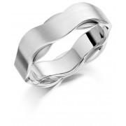 Platinum & 18ct white gold 6.5mm Iniga wedding ring 