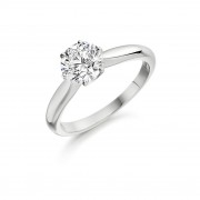 Platinum Caterina round cut diamond solitaire ring 1.01cts