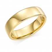 18ct yellow gold 6mm Eton wedding ring.