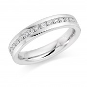 Platinum 4mm Angelia diamond wedding ring 0.36cts