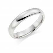Platinum 4mm Oxford wedding ring