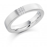 Platinum 4.5mm Eloisa diamond wedding ring 0.08cts