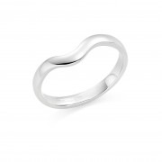 Platinum contoured 2.5mm Oxford wedding ring