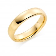 18ct yellow gold 5mm Oxford wedding ring