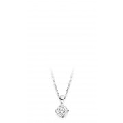 18ct white gold Antonietta round cut diamond pendant 0.11cts