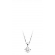 18ct white gold Antonietta round cut diamond pendant 0.40cts
