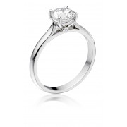 Platinum Duplice round cut diamond solitaire ring 0.51cts