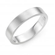 Platinum brushed finish 4mm Windsor wedding ring.