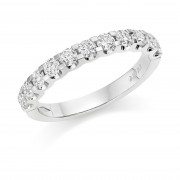 Platinum Sabrina round cut diamond true half eternity ring 0.70cts