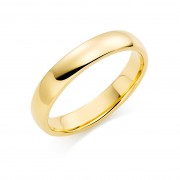 18ct yellow gold 4mm Oxford wedding ring