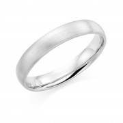 Platinum brushed finish 4mm Cambridge wedding ring