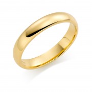 18ct yellow gold 4mm Cambridge wedding ring