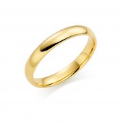 18ct yellow gold 3mm Cambridge wedding ring