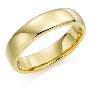 18ct yellow gold 5mm Eton wedding ring.
